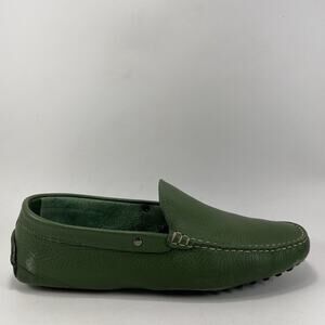 Tod’s City Gommino Driving Loafer Mens Size 8 Green Leather Moccasin Comfort